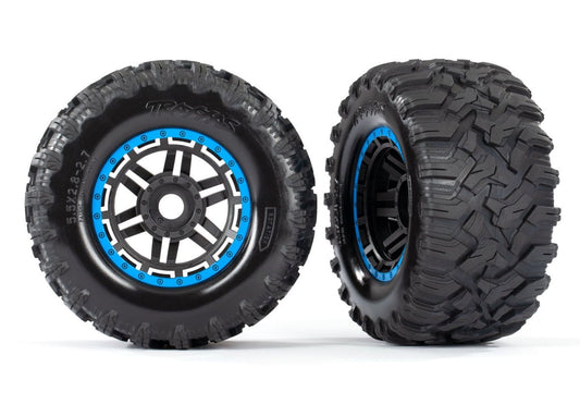 Traxxas-T&W Blue Beadlock/ MAXX MT TIRE