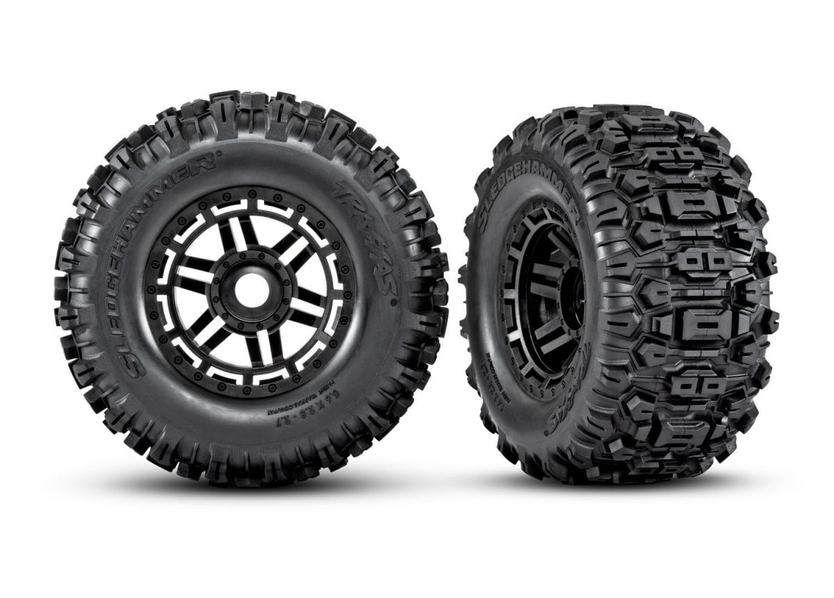 Traxxas-T&W Black Wheel/Sledgehammer 17MM