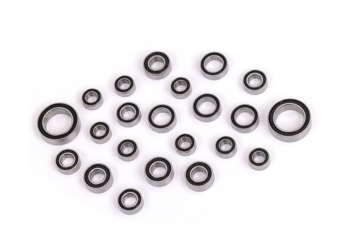 Traxxas-Ball bearing set, black rubber sealed, complete