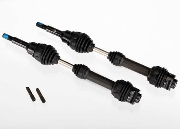 Traxxas-Driveshafts, front, steel-spline constant-velocity (complete assembly) (2)