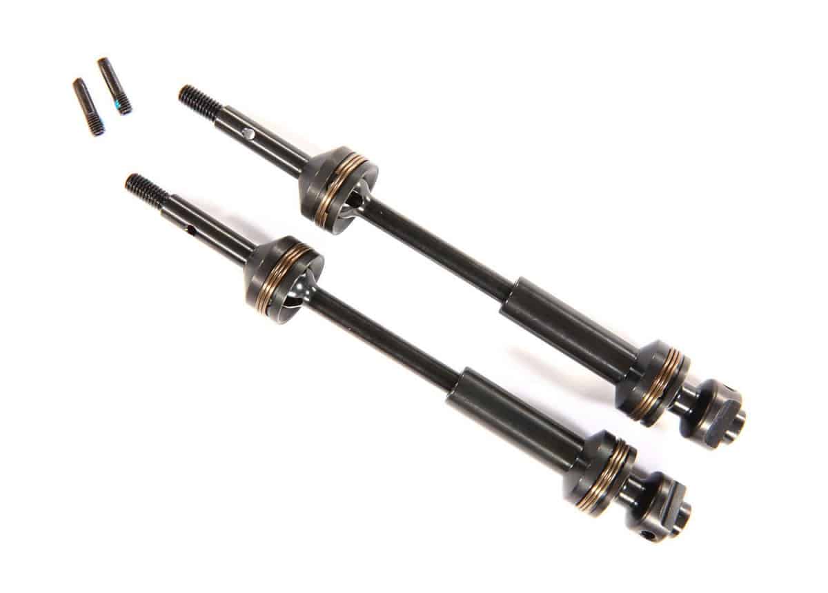 Traxxas-Driveshafts, rear, steel-spline constant-velocity (complete assembly) (2)