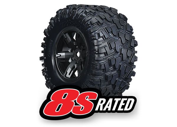 Traxxas-T&W X-MAXX BLK WHEEL/MAXX TIRE